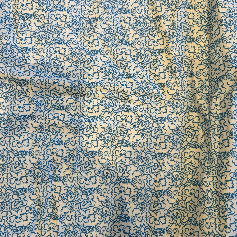 New with Tags! Bloomingdales Aqua printed cotton smocked midi dress light blue - Picture 3 of 6